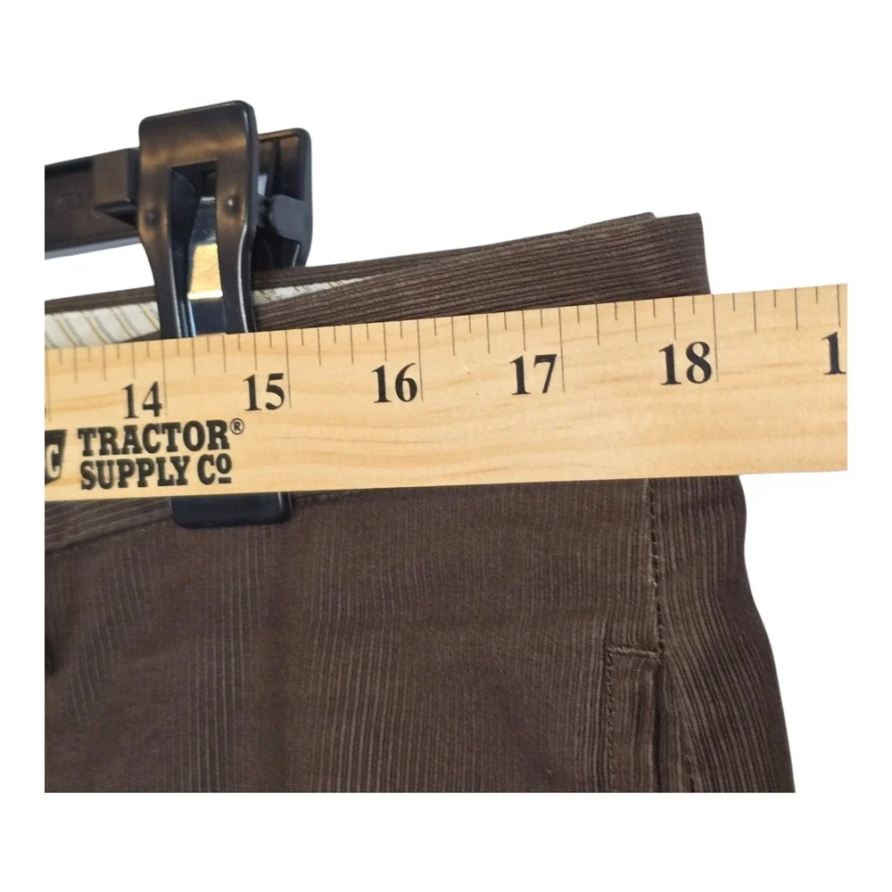 Banana Republic Mens Brown Corduroy Flat Front Casual Dress Pants 36x32 Y2K Flaw
